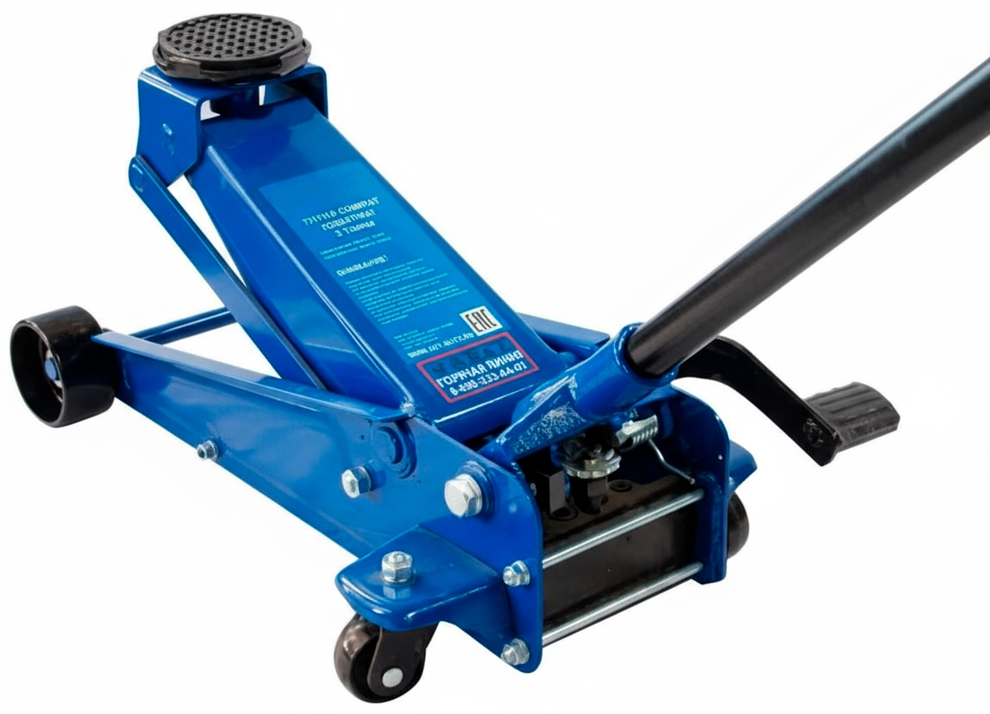 Домкрат подкатной с педалью 3 т (135-495) проф.