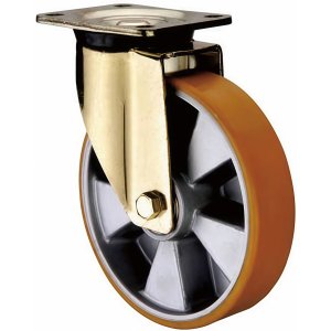 SCAL 42 EU - Большегрузное полиуретановое колесо 100 мм, г/п 600 кг (поворот., площадка, шарикоподш)