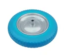 PU 2403-16w - Пенополиур. колесо, мет.обод, симм.ст, шарик, свар.диск(350 мм, ось 16мм, 3.25/3.00-8)